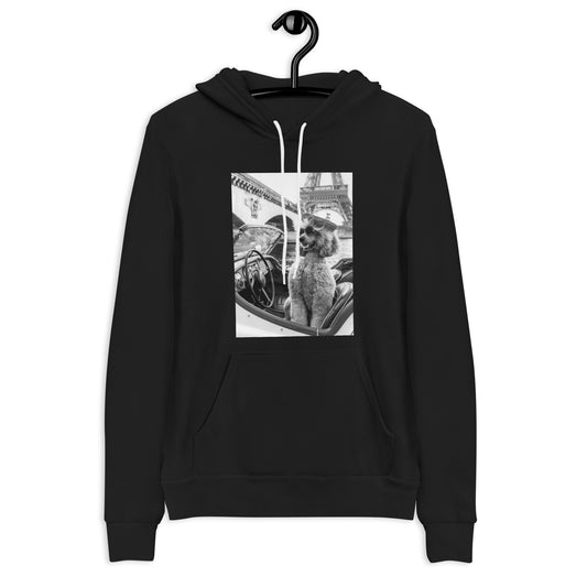 'Poodle in Paris' Pullover Hoodie SS24